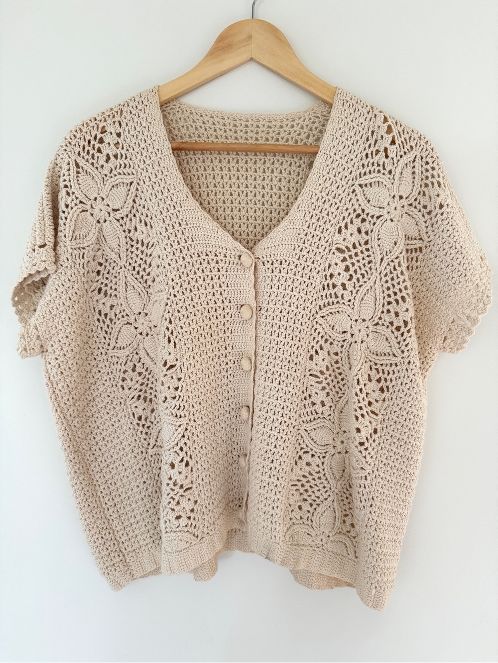 Vintage Knit Crochet Sweater